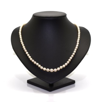 Collier Ancien En Perles - Bijou Vintage - Occasion - Sans Marque - Parfait Pour Un Look Rétro