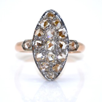 Bagues de fiançailles - Bague marquise diamants