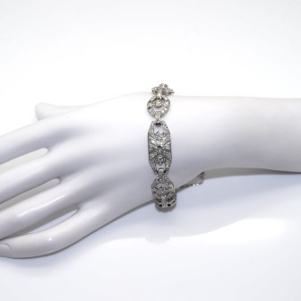 Bijoux anciens - Bracelet Art-Déco en diamants 