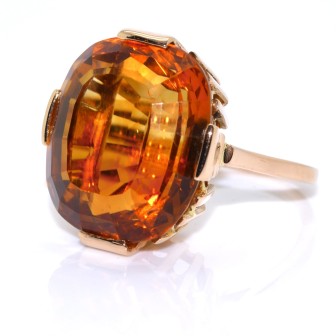 Bijoux anciens - Bague citrine vintage