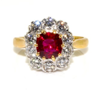 Bijoux récents - Bague Pompadour rubis