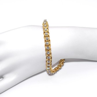 Bijoux anciens - Bracelet vintage or et diamants