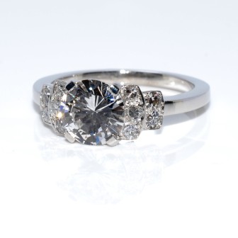 Bijoux Récents - Bague solitaire diamant 1,28 ct