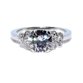 Bijoux Récents - Bague solitaire diamant 1,28 ct