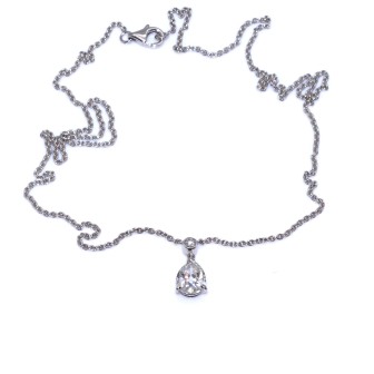 Bijoux anciens - Pendentif diamant poire 1,18 carat