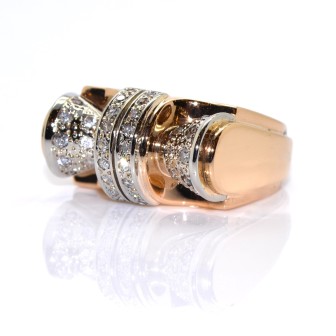 Bijoux anciens - Bague Tank diamants 