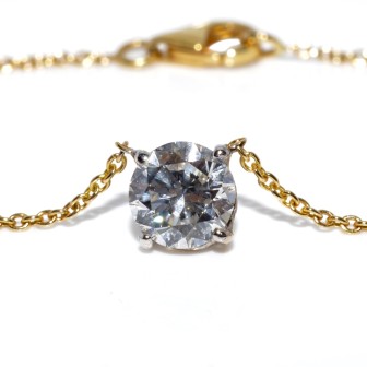 Bijoux anciens - Pendentif diamant 1,00 carat