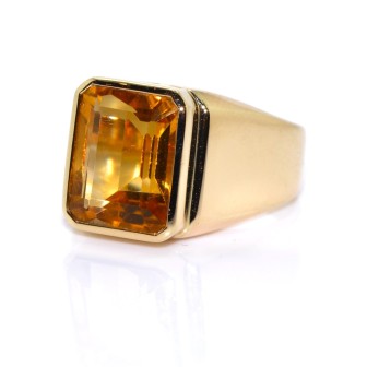Bijoux anciens - Bague citrine vintage