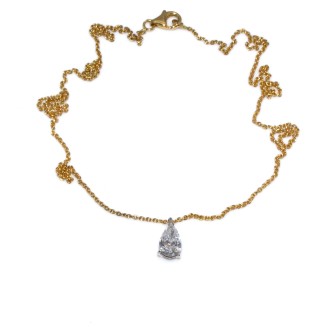 Créations - Pendentif diamant poire 1ct