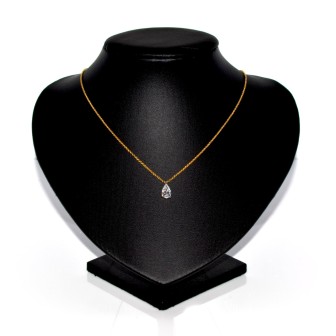 Bijoux anciens - Pendentif diamant poire 1ct
