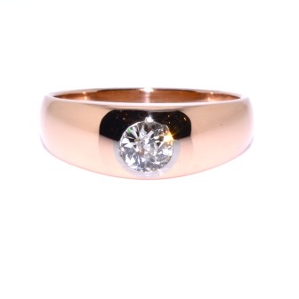 Bijoux anciens - Bague jonc diamant 