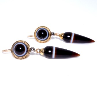 Bijoux anciens - Boucles d'oreilles pendantes anciennes