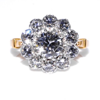 Bagues de fiançailles - Bague Pompadour diamants 
