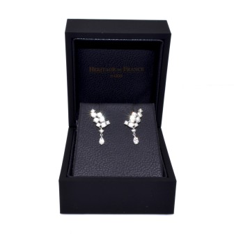 Bijoux anciens - Boucles d'oreilles diamant poire