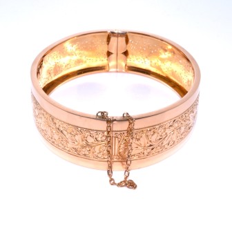 Bijoux anciens - Bracelet jonc ancien en or 