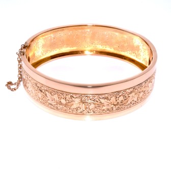 Bijoux anciens - Bracelet jonc ancien en or 