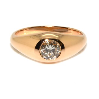 Bijoux anciens - Bague jonc diamant 
