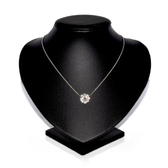 Bijoux anciens - Pendentif marguerite diamants 