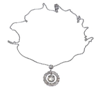 Bijoux anciens - Pendentif Art Déco diamants 