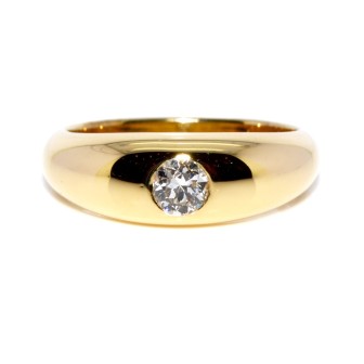 Bijoux anciens - Bague jonc diamant 