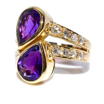 Bijoux anciens - Bague toi & moi vintage