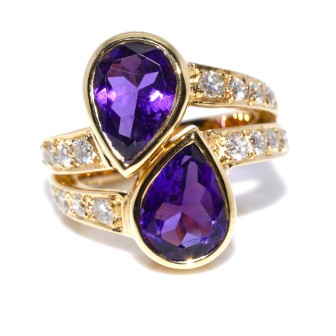 Bijoux anciens - Bague toi & moi vintage