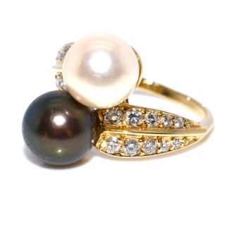 Bijoux récents - Bague toi et moi perles 