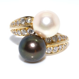 Bijoux récents - Bague toi et moi perles 