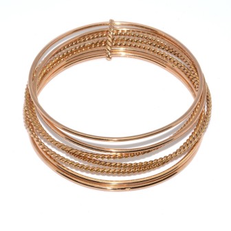 Bijoux anciens - Bracelet semainier 7 joncs vintage