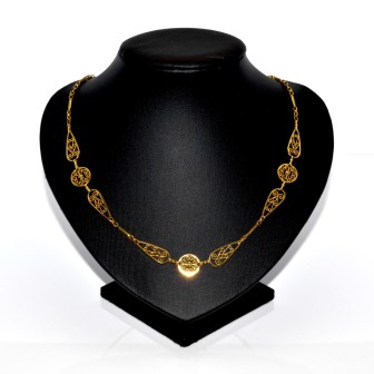 Bijoux anciens - Collier ancien en or jaune
