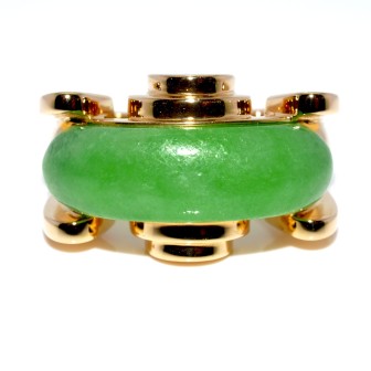 Bijoux anciens - Bague Tank Jade