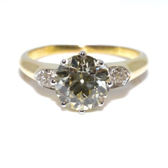 Bijoux Récents - Bague solitaire diamant 1,76 carat