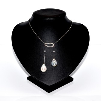 Bijoux anciens - Pendentif négligé perles