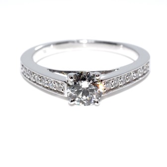 Bijoux Récents - Bague solitaire diamant 