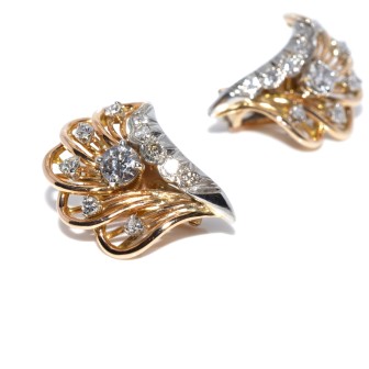 Bijoux anciens - Boucles d'oreilles vintage clip 