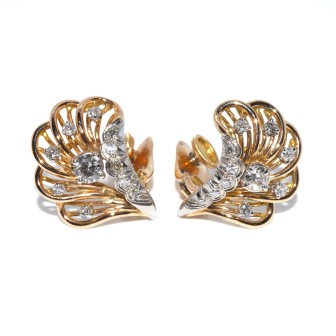 Bijoux anciens - Boucles d'oreilles vintage clip 