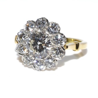 Bagues de fiançailles - Bague Pompadour diamants 