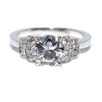 Bagues de fiançailles - Bague solitaire diamant 1,50 ct