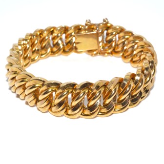 Bijoux anciens - Bracelet vintage maille américaine