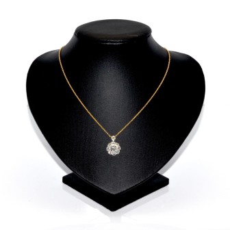 Bijoux anciens - Pendentif marguerite diamants 