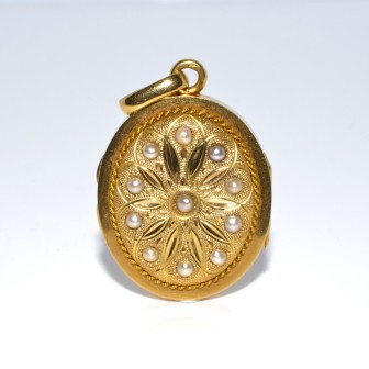Bijoux anciens - Pendentif porte photo ancien 