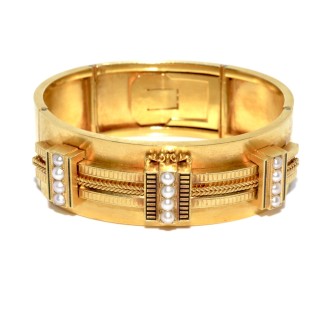 Bijoux anciens - Bracelet jonc ancien en or 