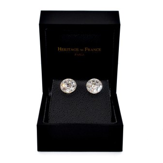 Bijoux anciens - Boucles d'oreilles art déco diamants