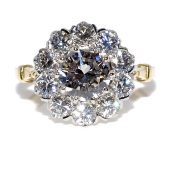 Bagues de fiançailles - Bague Pompadour diamants 