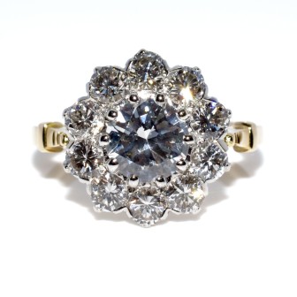Bagues de fiançailles - Bague Pompadour diamants 
