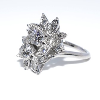 Bijoux anciens - Bague toi et moi diamants