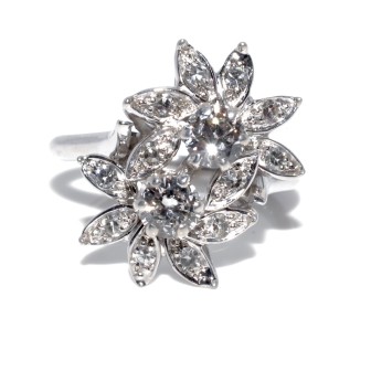 Bijoux anciens - Bague toi et moi diamants