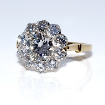 Bagues de fiançailles - Bague Pompadour diamants 