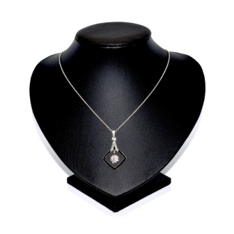 Bijoux anciens - Pendentif Art Déco diamants 