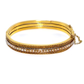 Bijoux anciens - Bracelet jonc Napoléon III 